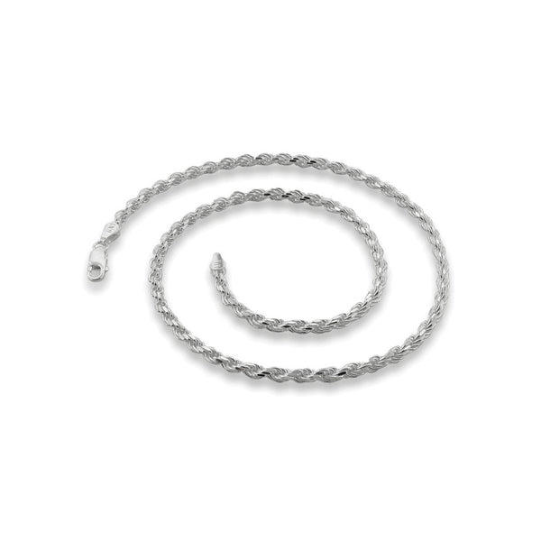 925 Sterling Silver Rope Chain Necklace - Multiple Lengths From 16" To 30" 13 thumbnail image