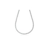 4MM CZ Tennis Necklaces .925 Sterling Silver Length 18" to 30" Inches