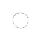 5MM CZ Tennis Necklaces .925 Sterling Silver Length 18 to 28 Inches