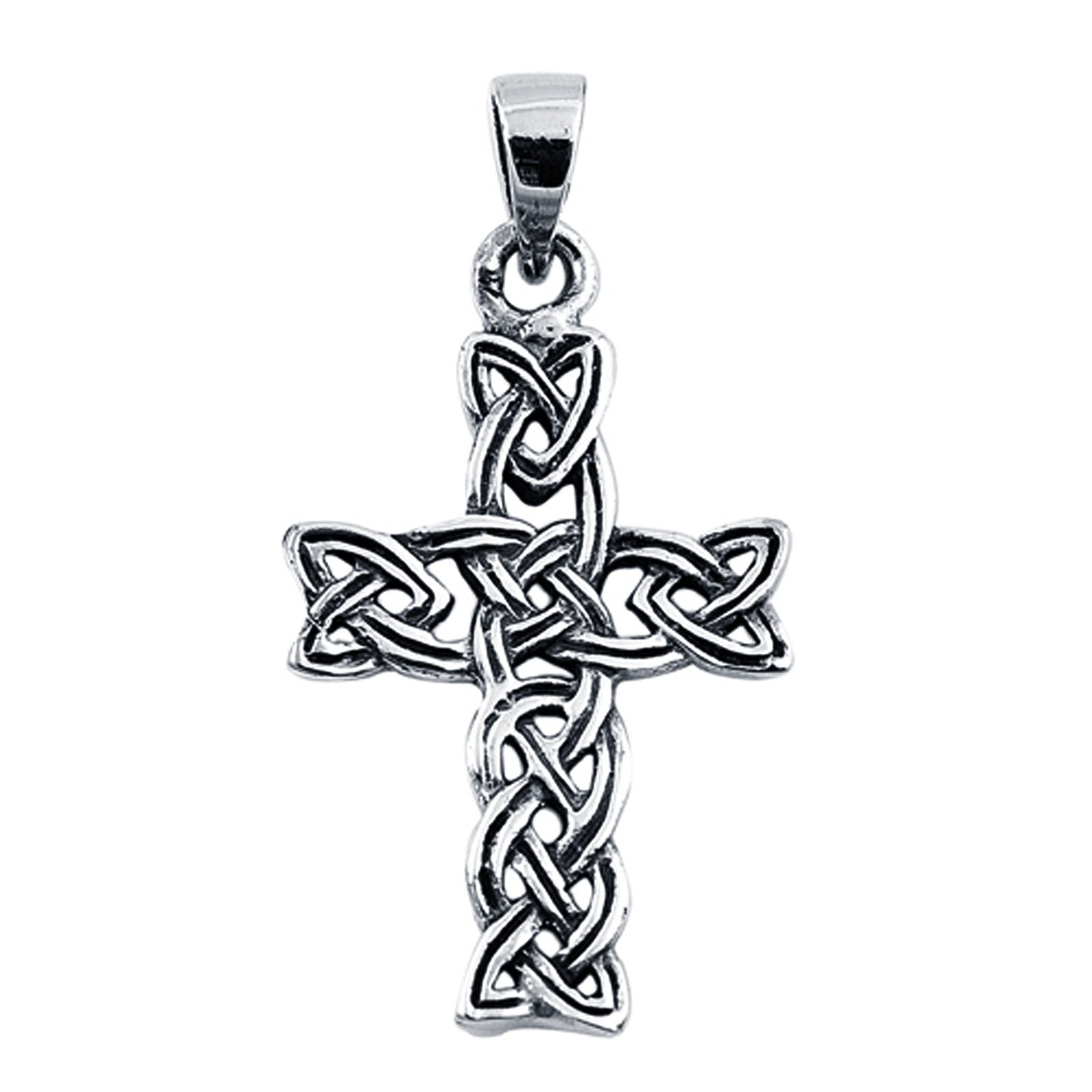 Celtic Silver Cross Pendant Charm Fashion Jewelry 925 Sterling Silver