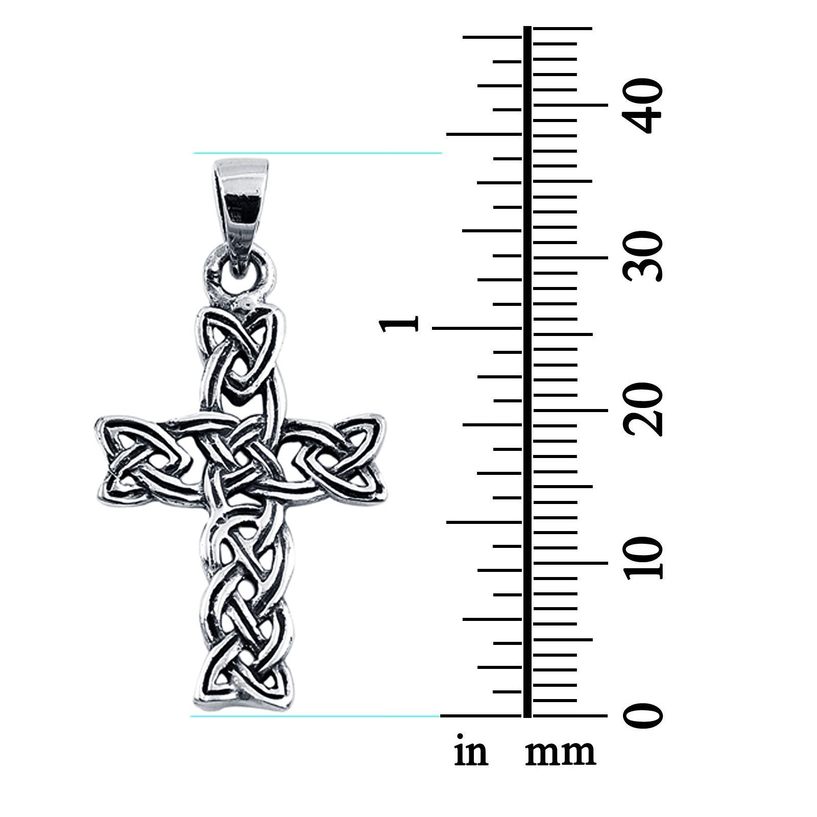 Celtic Silver Cross Pendant Charm Fashion Jewelry 925 Sterling Silver