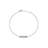 14K White Gold 7" Trendy Round Natural Diamond Bar Bracelet Wholesale