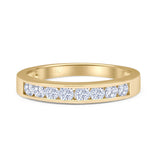 Half Eternity Round CZ Wedding Band