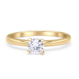 Minimalist Round Solitaire Ring