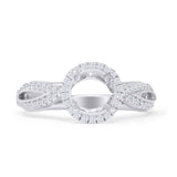Round Halo Marquise Style Diamond Ring