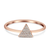 Triangular Band Cluster Natural Diamond Ring