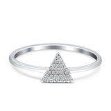 Triangular Band Cluster Natural Diamond Ring