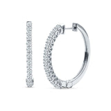 Round Cubic Zirconia Eternity Stone Huggie Hoop Earring 925 Sterling Silver Wholesale