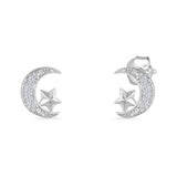 Moon & Star Stud Earrings