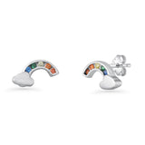 Rainbow Cloud Stud Earring