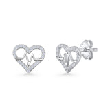 Heart Beat Wave Stud Earring