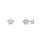 Princess Crown Stud Earrings