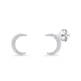 Crescent Moon Stud Earrings