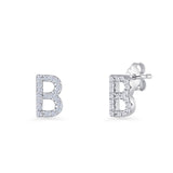 Initial B Stud Earring