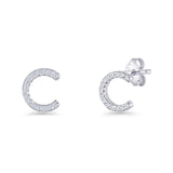 Initial C Stud Earring