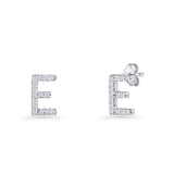 Initial E Stud Earring