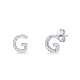 Initial G Stud Earring