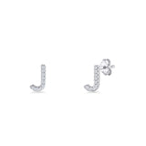 Initial J Stud Earring