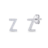 Initial Z Stud Earring