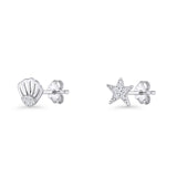 Starfish & Shell Stud Earrings