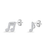 Musical Note Stud Earrings