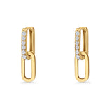 Paperclip Dangle Drop Hoop Earring