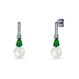 Drop Dangle CZ Stud Earrings