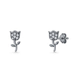 Tulip Rose Flower Stud Earring