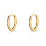 Round 20mm Multicolor Cubic Zirconia Huggie Hoop Earrings 925 Sterling Silver