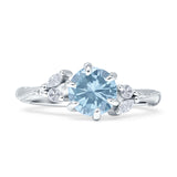 Round Beaded Marquise Vintage Style Aquamarine CZ 925 Sterling Silver Wholesale