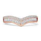 Curved Contour Chevron Ring
