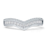 Curved Contour Chevron Ring