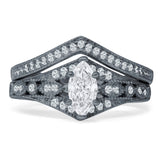 Two Piece Marquise CZ Ring