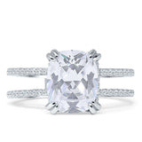 Cushion Cut CZ Ring