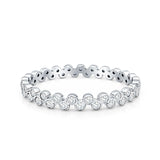 Round CZ Zig Zag Band