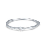 Round CZ Solitaire Ring