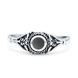 Twisted Rope & Leaf Ring