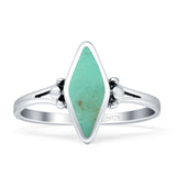 Art Deco Marquoise Oxidized Turquoise Vintage Style Ring 925 Sterling Silver