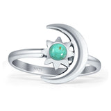 Moon Star Turquoise Ring