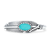 Turquoise Feather Ring