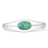 Oval 6mm Turquoise Signet Bold Ring 925 Sterling Silver Wholesale