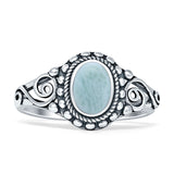 Oval Larimar Twisted Ring