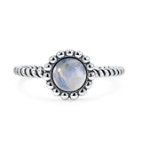 Beaded Halo Twisted Rope Ring