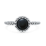 Beaded Halo Twisted Rope Ring