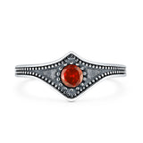 Beaded Halo Chevron Ring