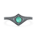 Beaded Halo Chevron Ring