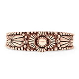 Oxidized Floral Filigree Beaded Band