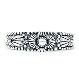 Floral Filigree Oxidized Band