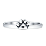 Paw Print Ring Oxidized 925 Sterling Silver Wholesale