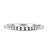 Bali Style Ring 2mm Beaded Stackable Oxidized 925 Sterling Silver Wholesale